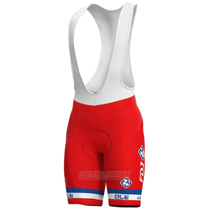2018 Cycling Jersey France Red White Short Sleeve and Bib Short